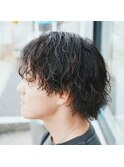 ツイストスパイラルパーマ×前上がりウルフ