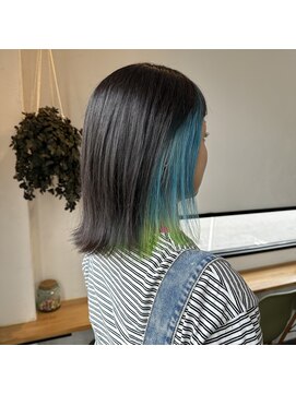 アクアブルーandライムグリーン