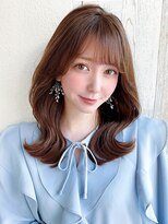 アフロートフクオカ(AFLOAT FUKUOKA)&nbsp;30代ぱっつん前髪で結んでかわいいフェイスレイヤー