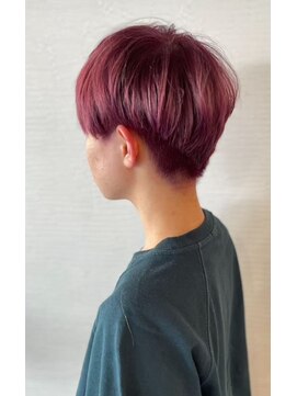 ボンド(hair salon bonD) ショートボブ刈り上げ×ラベンダーカラー