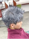 シルバーエンドカラースパイキーショート短髪メンズカラーfifth
