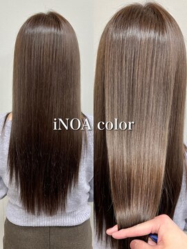 ＊くすみベージュ×イノアカラーで髪質改善カラー＊