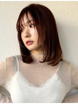 カバーヘア ブリス 上尾西口店(COVER HAIR bliss) 小顔レイヤー/ココアベージュ/春カラーブリーチなし艶髪p上尾