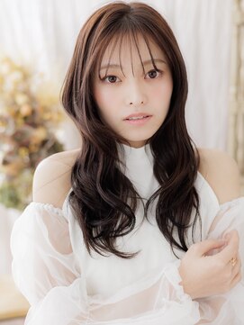 カバーヘア ブリス 川口(COVER HAIR bliss) シースルーバングダークブラウンレイヤーロングc8川口20代30代