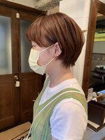 ラレイ(Lalei)&nbsp;＊マッシュショート 耳かけショート オレンジカラー 辻幸奈