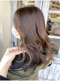 ◇ チラ見せ☆イヤリングカラー×ブラウンベージュ