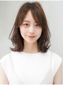 薄めバングエアリーカールワンカールルーズヘアイメチェン