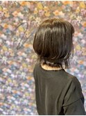 【オイルカラー】外はねボブ