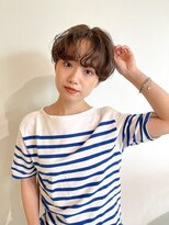 ショートパーマ/ひし形ショート/耳掛けショート