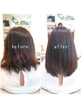 アッシュ 大宮店(Ash) ブリーチ縮毛矯正【ミディアム】