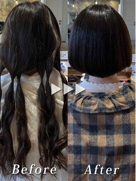 ジュエ (jouer) ヘアドネーション20代30代に人気大人レイヤーボブ