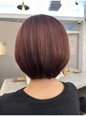 白髪ぼかしカラー×丸みショート