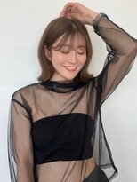 ユーフォリア 青山(Euphoria)&nbsp;大人可愛い艶カラーカーキベージュブラウンミニウルフショート