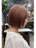 ピンクベージュ/ボブ