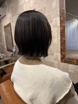 ヘアサロン アプリ(hair salon APPLI) 大人気!ぱっつんミニボブ☆∴⌒*♪