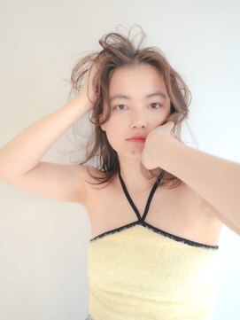 ディジョン 自由ヶ丘(Dijon) 韓国顔まわりレイヤーカットグレージュオリーブベージュブラウン