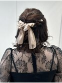【chome】ハーフアップアレンジ  ヘアセット