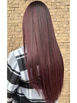 シーン(SCENE) ラベンダーピンク/ハイライト/ダブルカラー/髪質改善/ロング