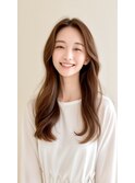 ゆったり大人かわいいセンターパートロング
