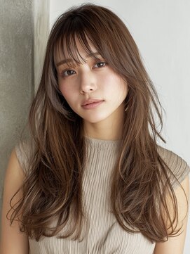 エダ 鎌倉(edA.) 小顔ロング＃髪質改善＃白髪ぼかし＃鎌倉＃40代＃グレージュ