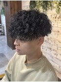 ツイストスパイラル 縦落ちパーマ 刈り上げマッシュ静岡/草薙