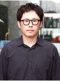 メンズショート ニュアンスパーマ メンズパーマ 束感 30代40代