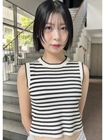 トリッカ 銀座(tricca)&nbsp;ぱつっとボブ/切りっぱなしボブ/顔まわりレイヤー/似合わせ