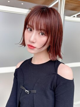 ラルユー 金山(LallYou) 20代シースルーぱっつん前髪で可愛いくびれボブ外ハネボブ