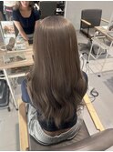 ミディアムヘア暗めカラーデザインカラーフェイスフレーミング