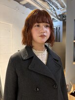 コフィー バイ メルト 吉祥寺(cofy by melt)&nbsp;山本/ボブカットボブパーマオレンジブラウン切りっぱなし吉祥寺