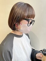 ヘアー アイス 御器所本店(HAIR ICI)&nbsp;丸みボブ×グレージュ◎20代30代小顔ボブ艶感