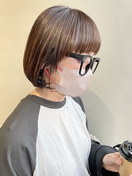 ヘアー アイス 御器所本店(HAIR ICI) 丸みボブ×グレージュ◎20代30代小顔ボブ艶感
