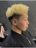 メンズカット×ブリーチ