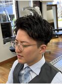 MEN’S/サーフカール/刈り上げセンターパート/表参道駅/青山