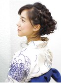 【ＲｅｃＲｅ　ｈａｉｒ】浴衣×編み込みカールアップ