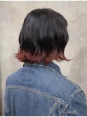 ☆裾カラー×ワインレッド☆