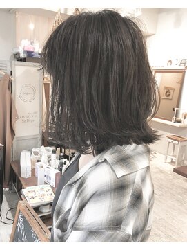 ヘアーアンドアトリエ マール(Hair&Atelier Marl) 【Marl】アプリエで作るグレージュカラーの無造作セミディ♪