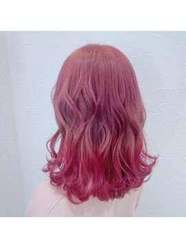 リー ルーチェ 布施(Lee Luce) ピンクカラー×裾カラー