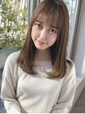 吉祥寺大人かわいいフェザーバングマロンベージュロブボブ