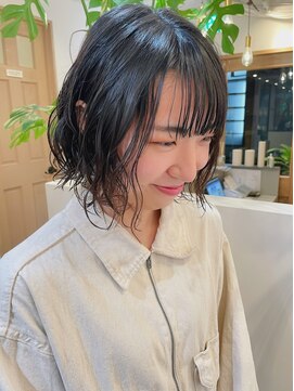 ルアウハク 梅田(LUAU Haku) ・くせ毛風パーマ/ボブ2・【Haku/梅田/タクノ】