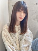 大人かわいい小顔ミディアム20代30代40代