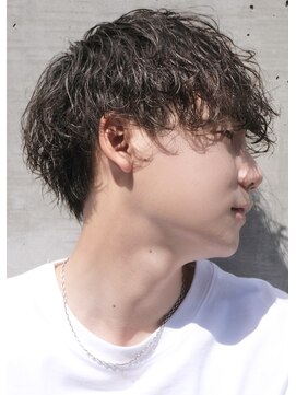 ネクストフォーヘアー(NEXT for hair) マッシュ 波巻きスパイラルパーマ 刈らない ナチュラル 黒髪