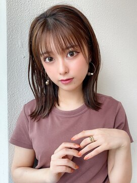 アフロート ディル(AFLOAT D'L) 大人かわいい小顔セミロングレイヤーカットAライン KI