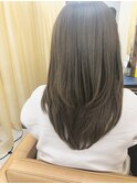 [艶ベージュロングレイヤースタイル]髪質改善