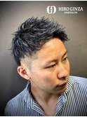 ツーブロックアップバングショート