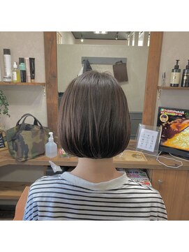 カミケン 清明店(kamiken.) ナチュラルかわいい大人ミニボブストレート【カミケン清明店】