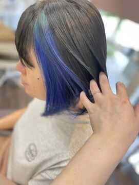 エノモト(ENOMOTO) アッシュブラック+マーメイドブルーインナーカラー