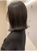 前下がり切りっぱなしボブ_ブラックカラーボブ