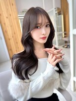 アフロートリノ(AFLOAT Leino)&nbsp;大人可愛い韓国ヘア　くびれヘア　シースルー2waybang顔周り#