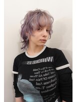 レコ 渋谷(LECO)&nbsp;ケアブリーチハイトーンパープルコントラストデザインカラー